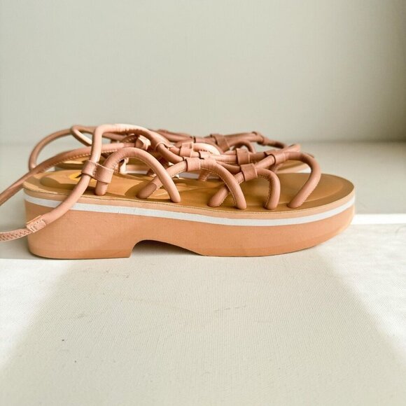 Aerosoles Nude Pink Strappy Summer Leather Sandals 7 - Picture 5 of 7